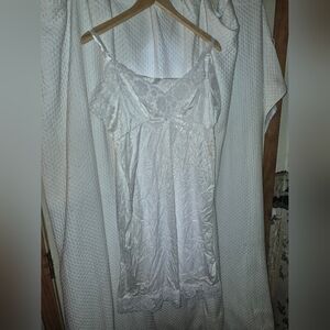 Slipfection White Lace Trimmed Full Slip Size 44